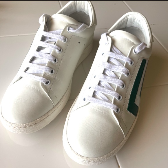 Valextra Super 3 Striped Leather Trainers Size 38 - Picture 4 of 9